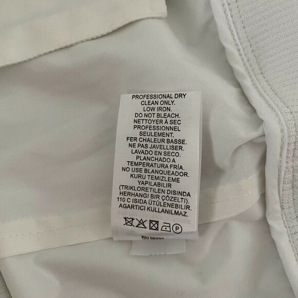 Tibi Womens Zip Up Coated Hooded Jacket Long Sleeve White XS - Picture 8 of 9